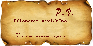 Pflanczer Viviána névjegykártya